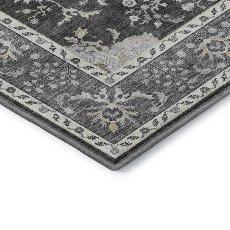 Luxury Washable Hatay Charcoal 8\' x 10\' Rug