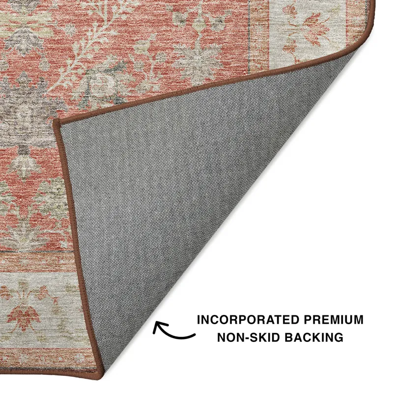 Luxury Washable Hatay Coral 5\' x 7\'6\" Rug
