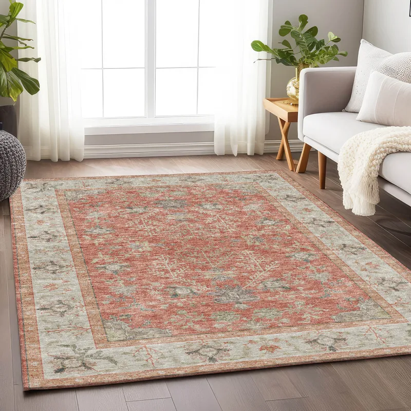 Luxury Washable Hatay Coral 5\' x 7\'6\" Rug