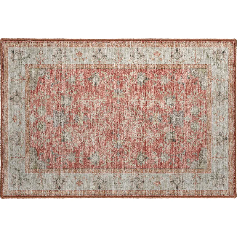 Luxury Washable Hatay Coral 1\'8\" x 2\'6\" Rug