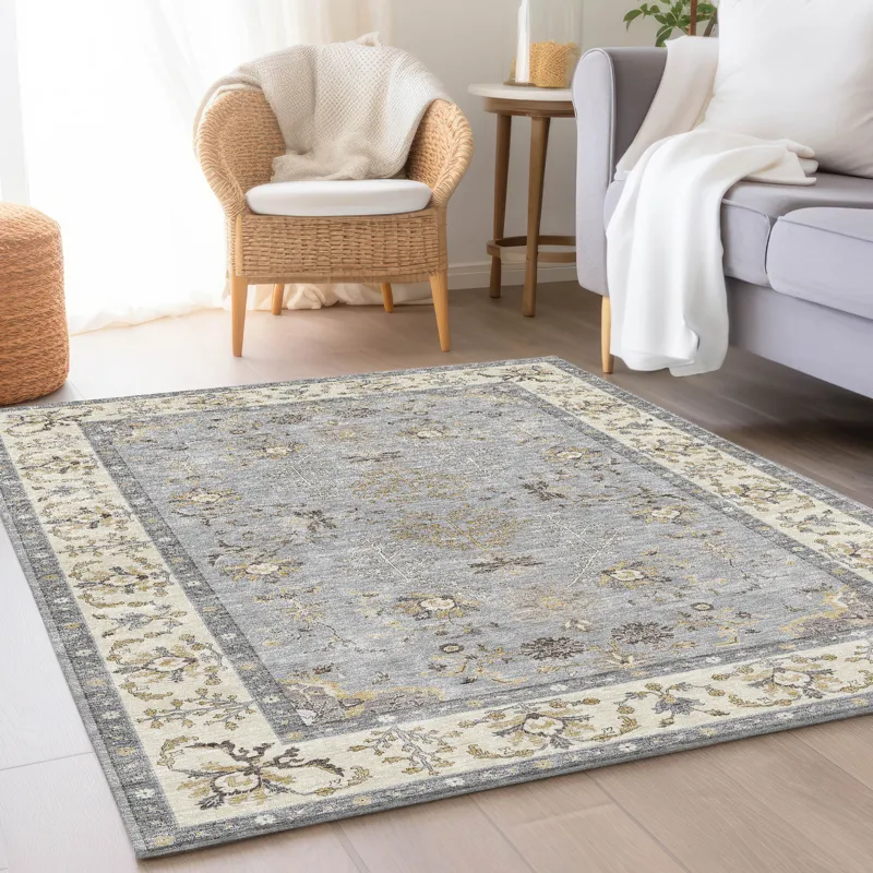 Luxury Washable Hatay Gray 8\' x 10\' Rug