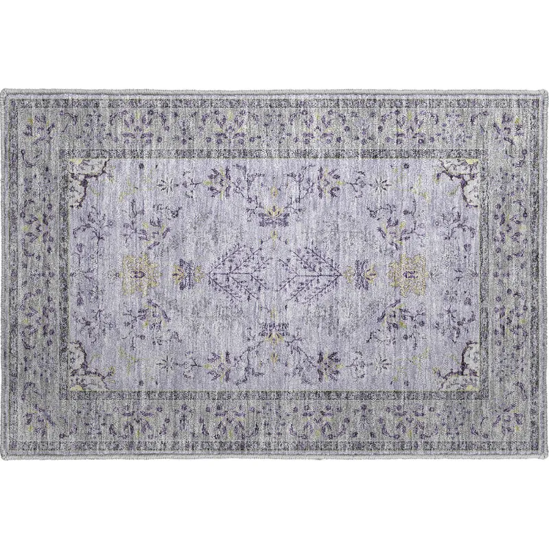 Luxury Washable Hatay Lavender 1\'8\" x 2\'6\" Rug