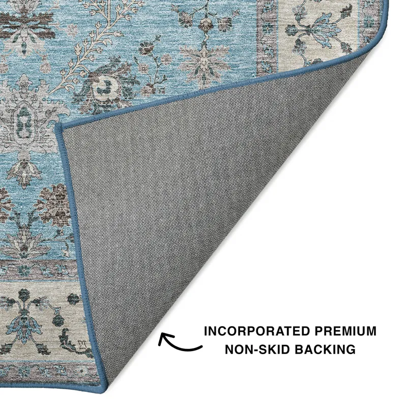 Luxury Washable Hatay Sky 8\' x 8\' Round Rug