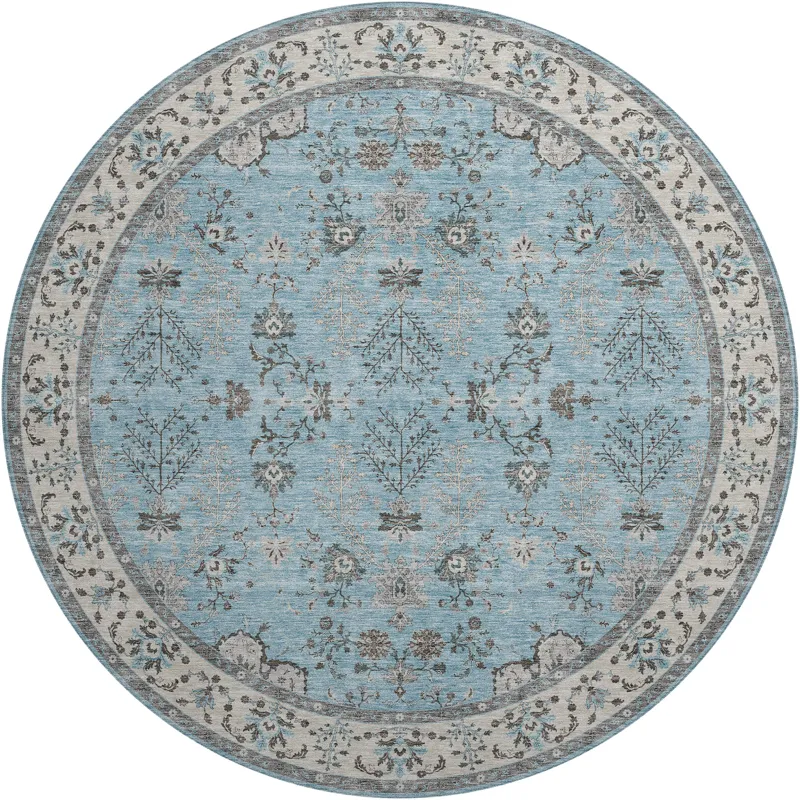 Luxury Washable Hatay Sky 8\' x 8\' Round Rug