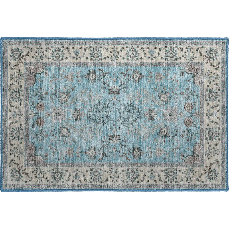 Luxury Washable Hatay Sky 1\'8\" x 2\'6\" Rug