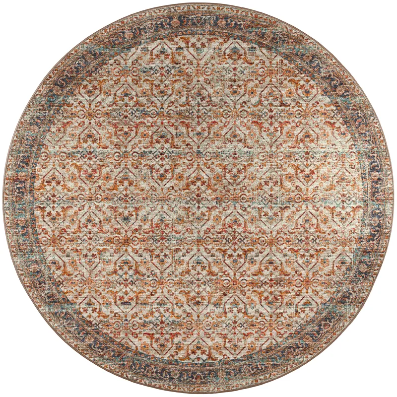 Jericho Linen 4\' x 4\' Round Rug