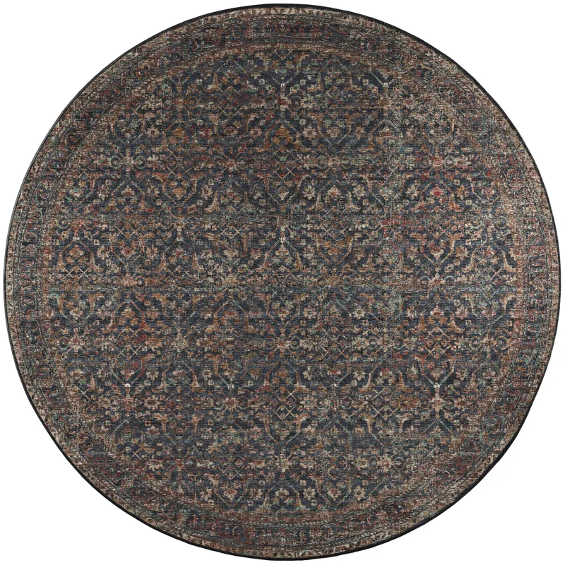 Jericho Midnight 4\' x 4\' Round Rug