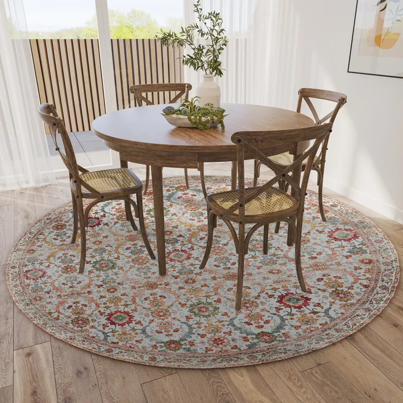 Jericho Ivory 6\' x 6\' Round Rug