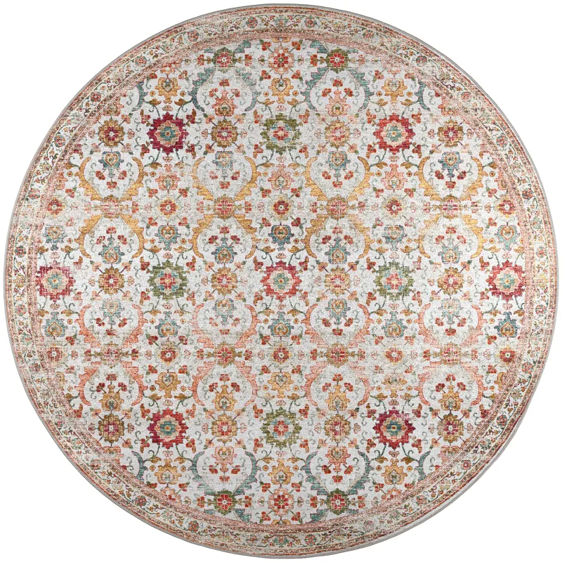Jericho Ivory 6\' x 6\' Round Rug