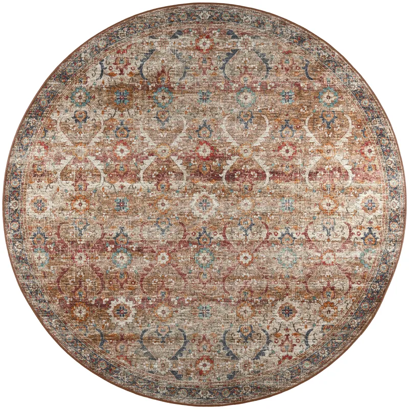 Jericho Taupe 8\' x 8\' Round Rug