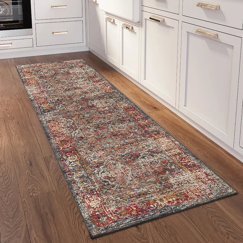 Jericho Charcoal 2\'6\" x 8\' Runner Rug