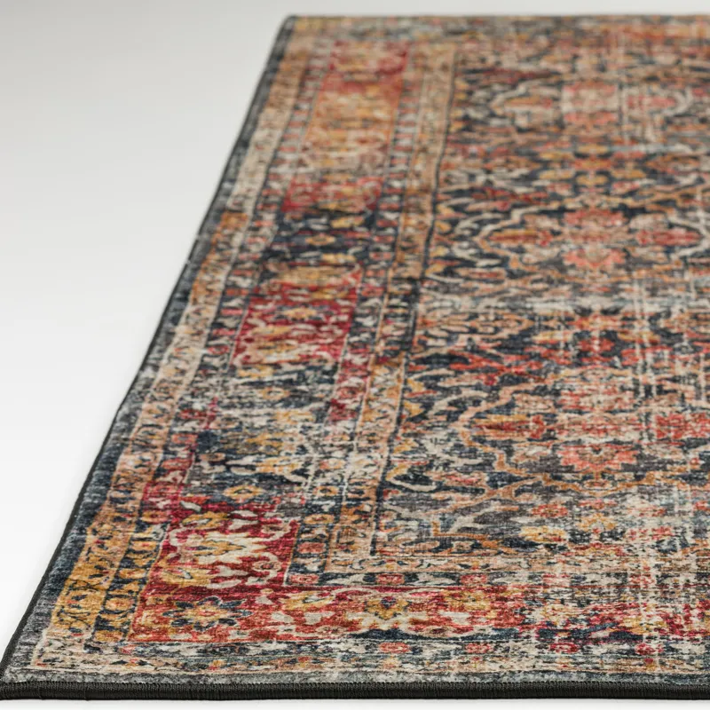 Jericho Charcoal 4\' x 4\' Round Rug