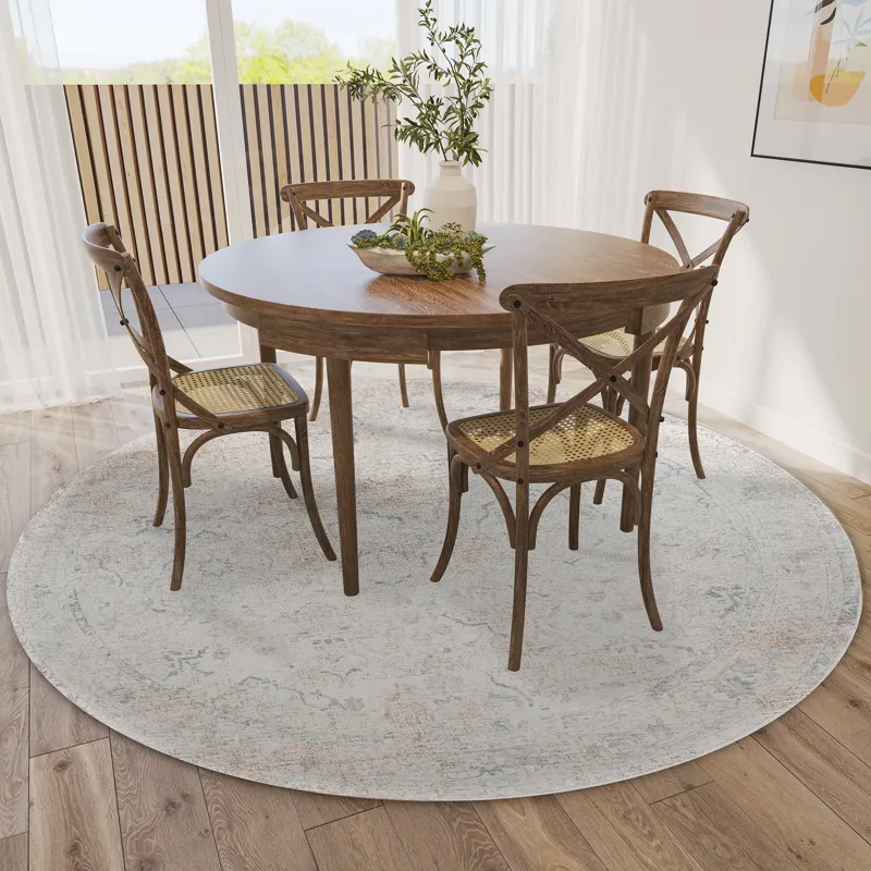 Jericho Pearl 4\' x 4\' Round Rug