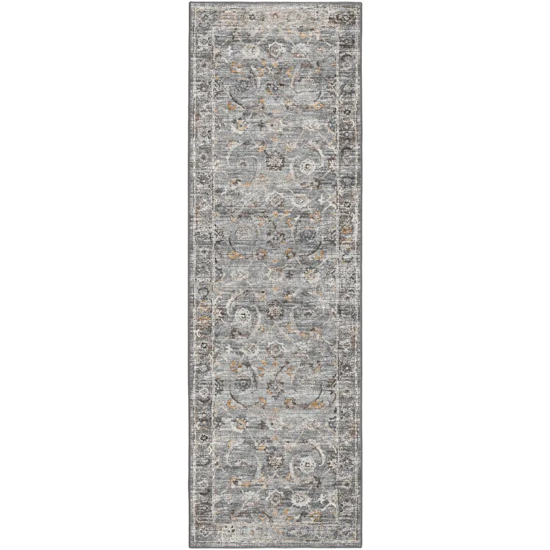 Jericho Silver 2\'6\" x 12\' Runner Rug