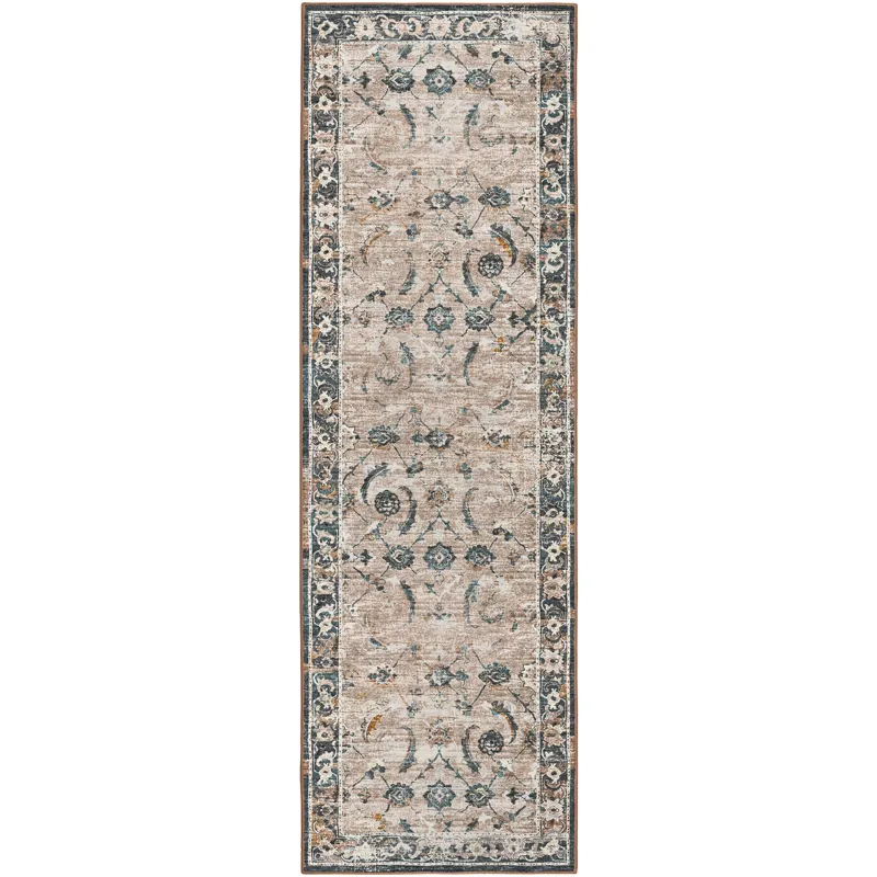 Jericho Taupe 2\'6\" x 8\' Runner Rug