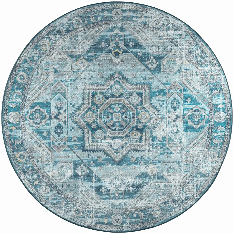 Jericho Denim 8\' x 8\' Round Rug