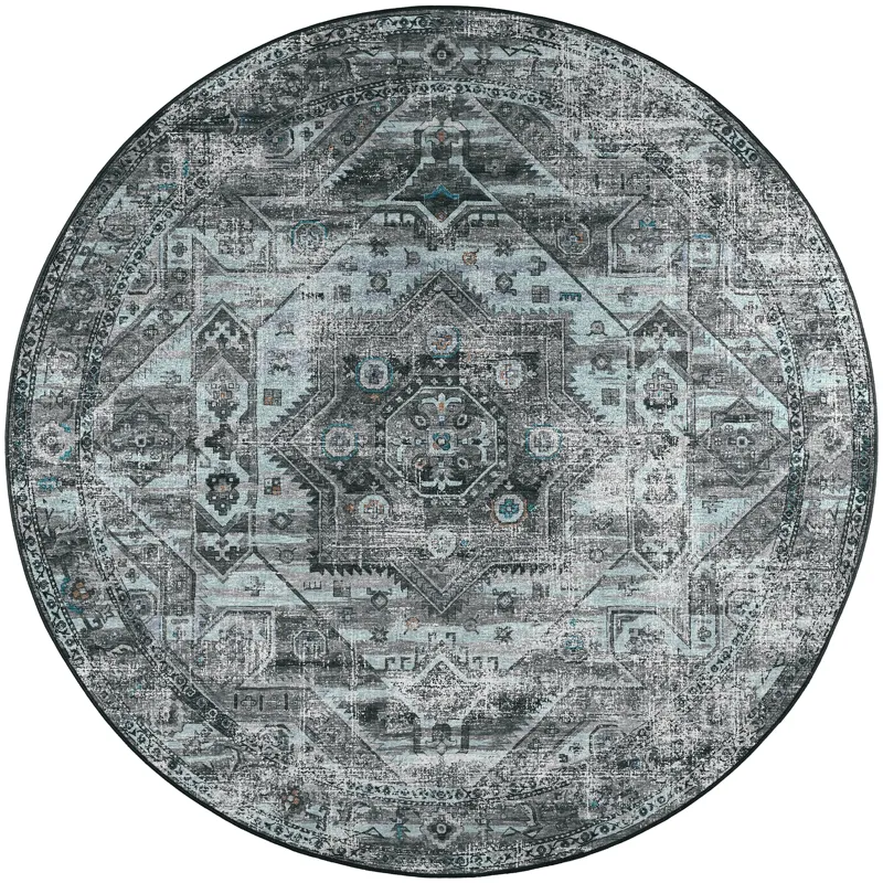 Jericho Steel 8\' x 8\' Round Rug