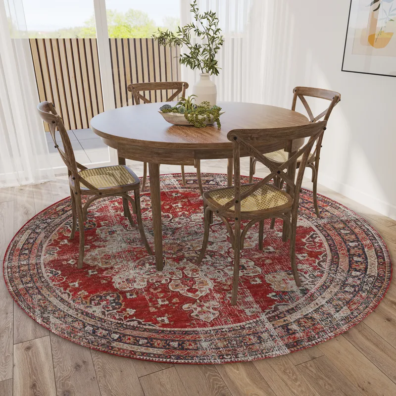 Jericho Garnet 6\' x 6\' Round Rug