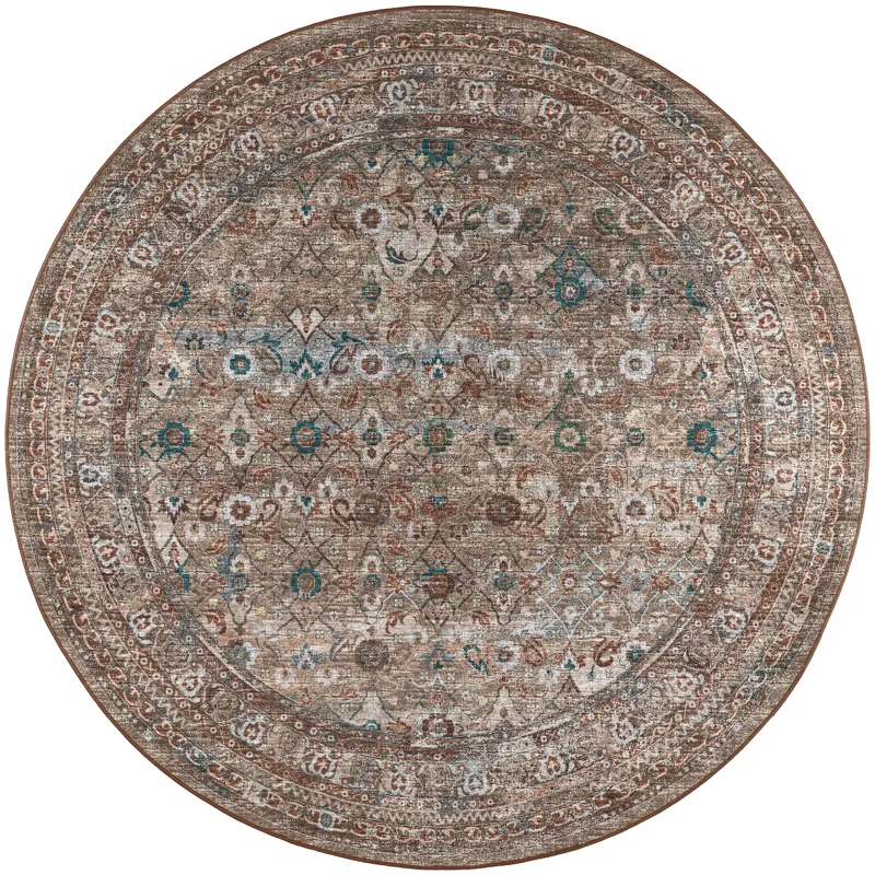 Jericho Latte 8\' x 8\' Round Rug