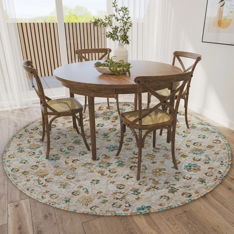Jericho Parchment 10\' x 10\' Round Rug