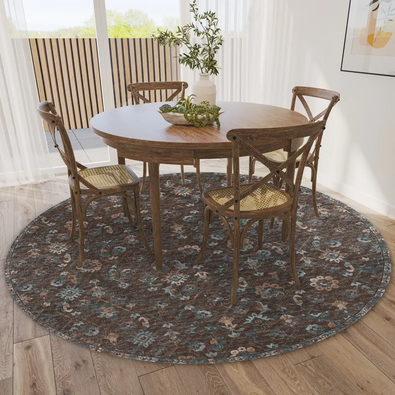 Jericho Sable 4\' x 4\' Round Rug