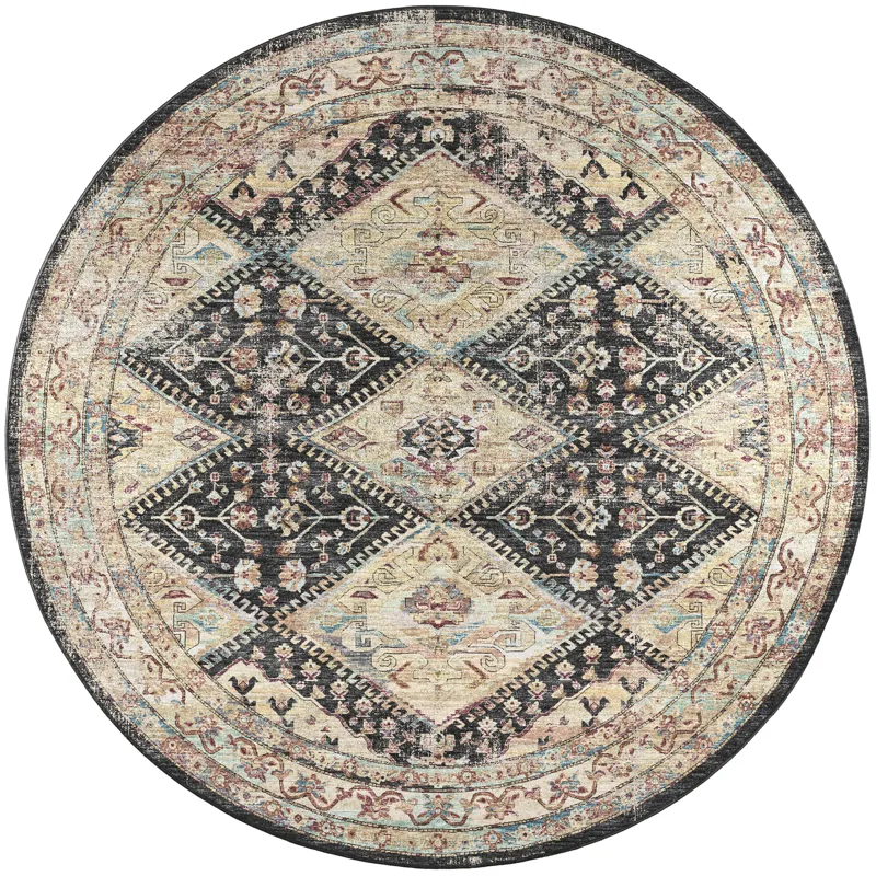 Jericho Midnight 6\' x 6\' Round Rug