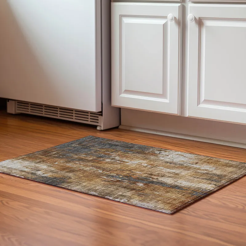Luxury Washable Indoor/Outdoor Kochi Rust 1\'8\" x 2\'6\" Rug