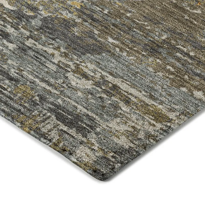 Luxury Washable Indoor/Outdoor Kochi Gray 8\' x 10\' Rug