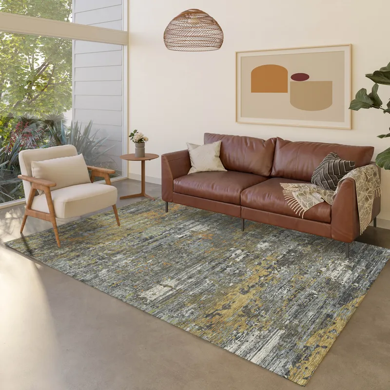 Luxury Washable Indoor/Outdoor Kochi Gray 8\' x 10\' Rug