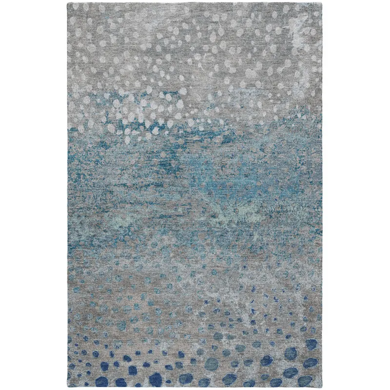 Luxury Washable Indoor/Outdoor Kochi Gray 10\' x 14\' Rug