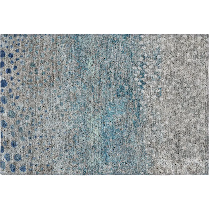 Luxury Washable Indoor/Outdoor Kochi Gray 1\'8\" x 2\'6\" Rug