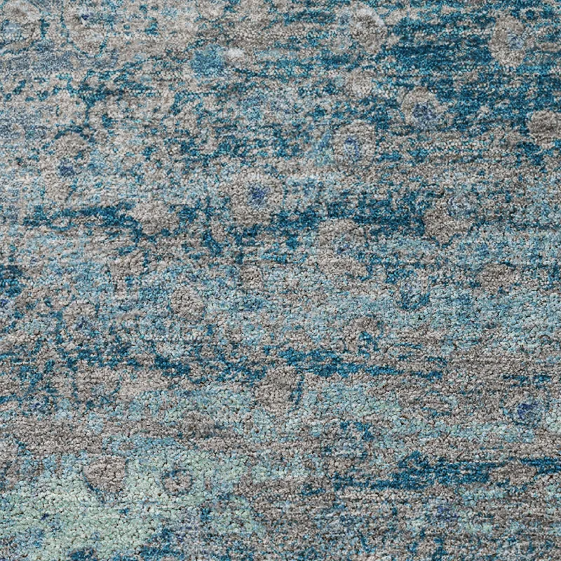 Luxury Washable Indoor/Outdoor Kochi Gray 2\'3\" x 7\'6\" Runner Rug