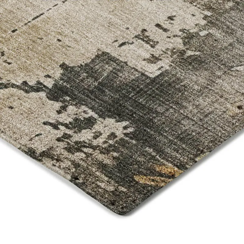 Luxury Washable Indoor/Outdoor Kochi Putty 9\' x 12\' Rug