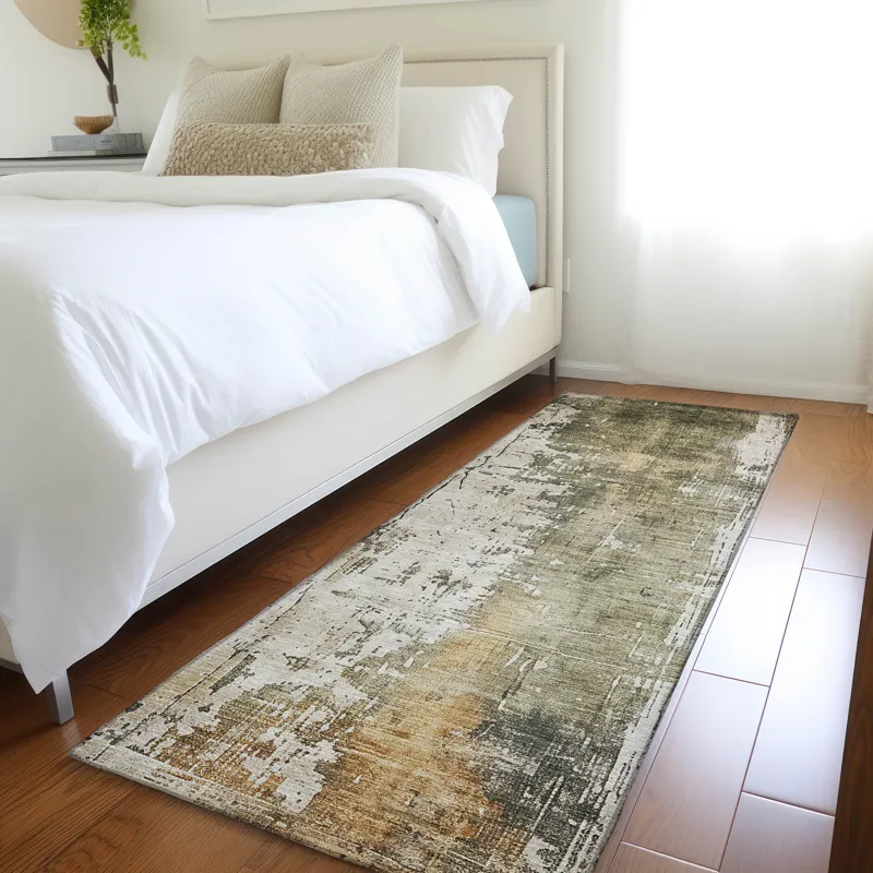 Luxury Washable Indoor/Outdoor Kochi Putty 2\'3\" x 7\'6\" Runner Rug