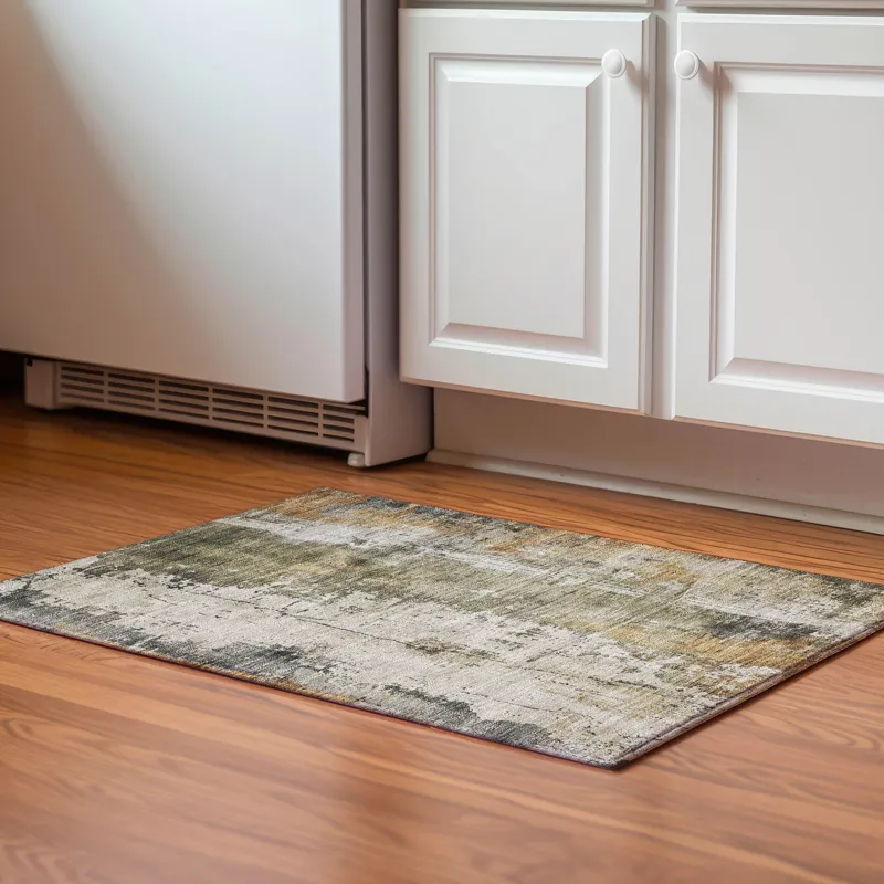 Luxury Washable Indoor/Outdoor Kochi Putty 1\'8\" x 2\'6\" Rug