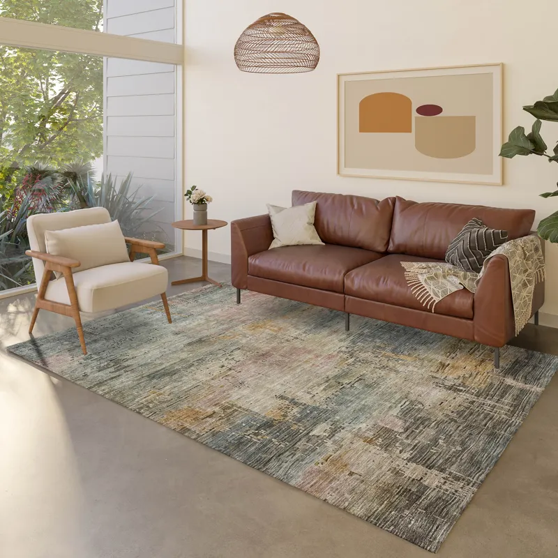 Luxury Washable Indoor/Outdoor Kochi Granite 9\' x 12\' Rug