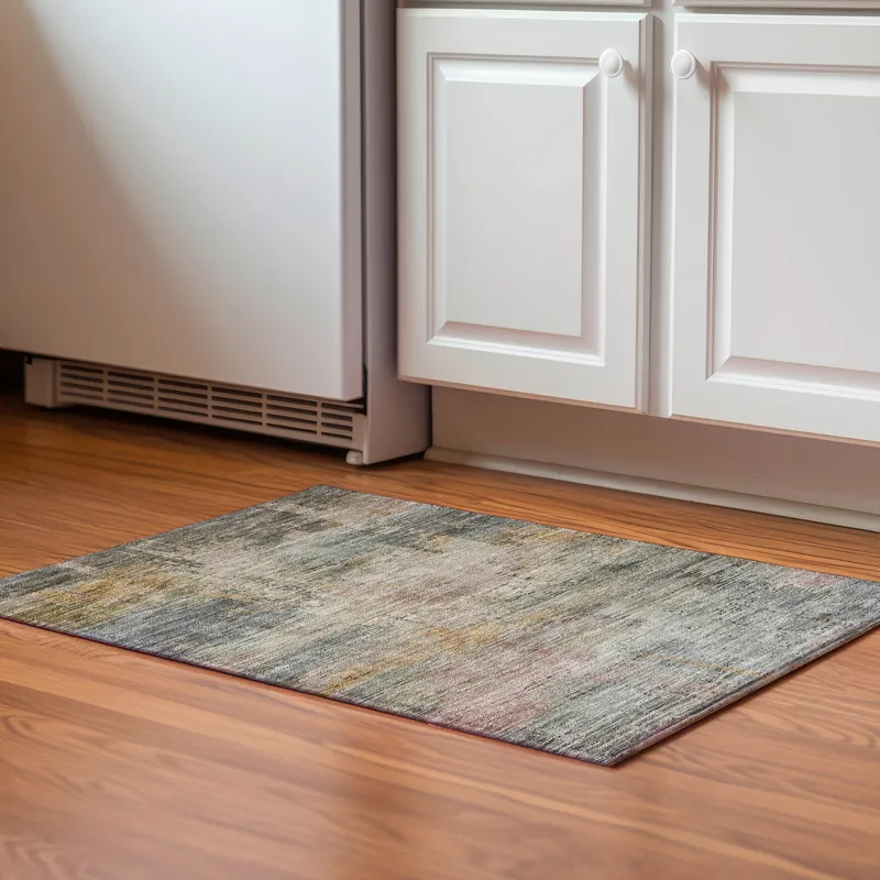 Luxury Washable Indoor/Outdoor Kochi Granite 1\'8\" x 2\'6\" Rug