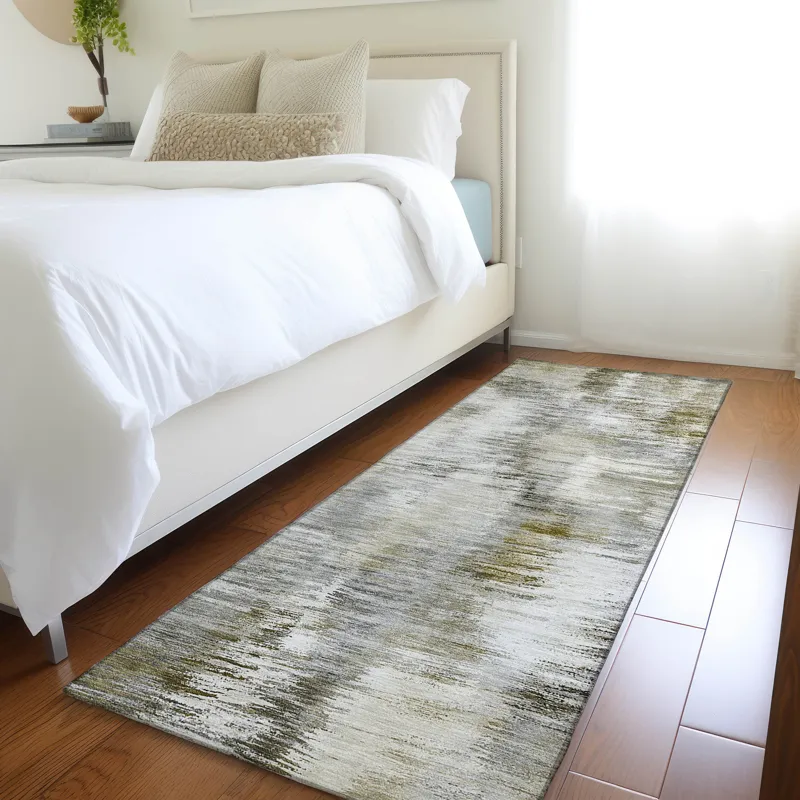Luxury Washable Indoor/Outdoor Kochi Mocha 2\'3\" x 7\'6\" Runner Rug