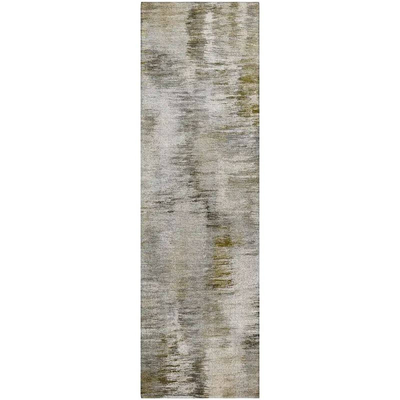 Luxury Washable Indoor/Outdoor Kochi Mocha 2\'3\" x 7\'6\" Runner Rug