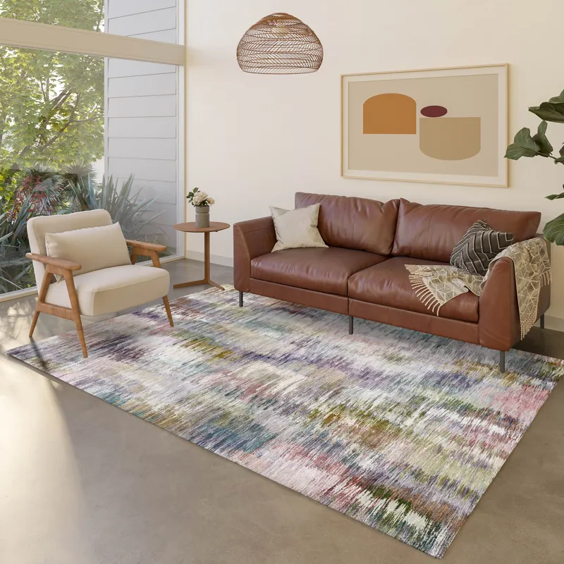 Luxury Washable Indoor/Outdoor Kochi Plum 3\' x 5\' Rug