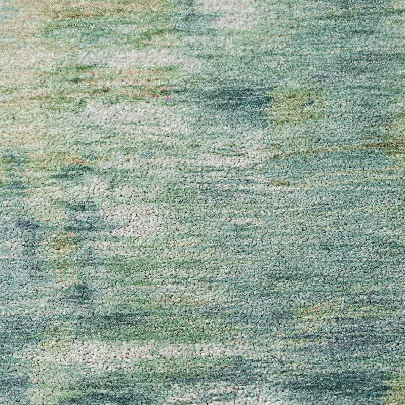 Luxury Washable Indoor/Outdoor Kochi Teal 9\' x 12\' Rug