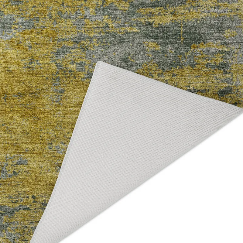 Luxury Washable Indoor/Outdoor Kochi Gold 8\' x 10\' Rug