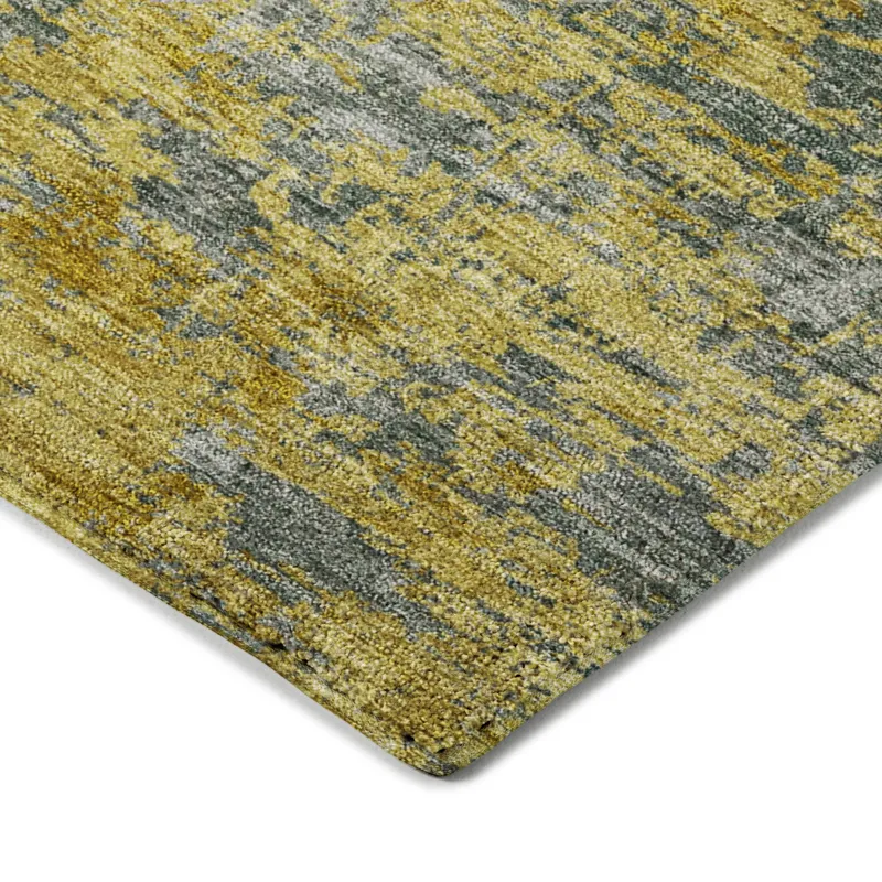 Luxury Washable Indoor/Outdoor Kochi Gold 8\' x 10\' Rug