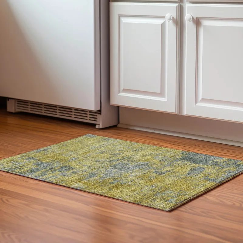 Luxury Washable Indoor/Outdoor Kochi Gold 1\'8\" x 2\'6\" Rug