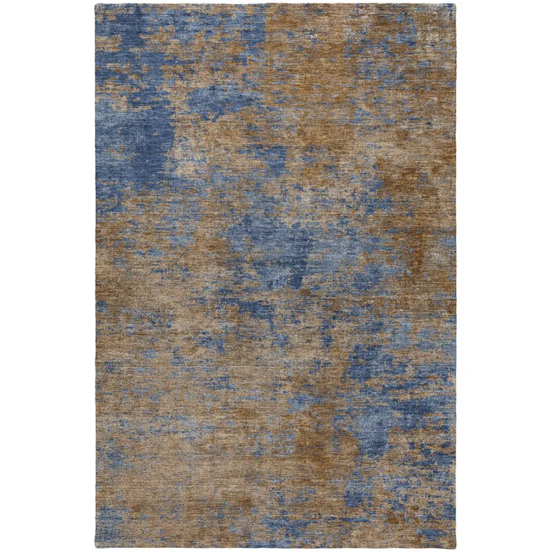 Luxury Washable Indoor/Outdoor Kochi Navy 10\' x 14\' Rug