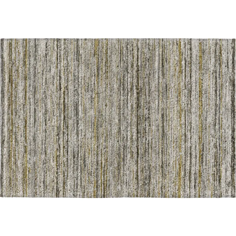 Luxury Washable Indoor/Outdoor Kochi Pewter 1\'8\" x 2\'6\" Rug