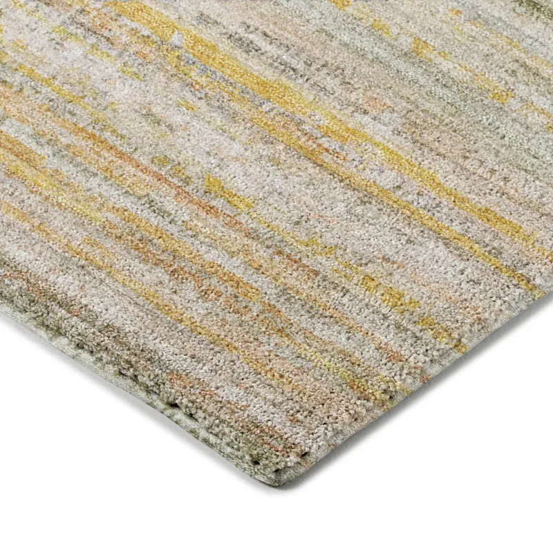 Luxury Washable Indoor/Outdoor Kochi Sage 2\'3\" x 7\'6\" Runner Rug