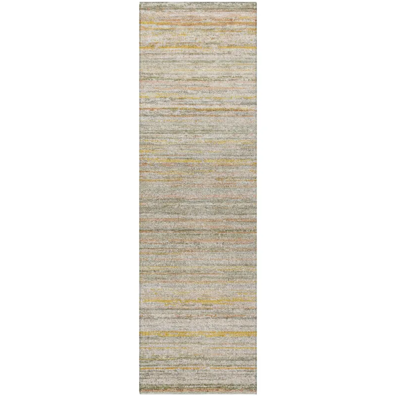 Luxury Washable Indoor/Outdoor Kochi Sage 2\'3\" x 7\'6\" Runner Rug