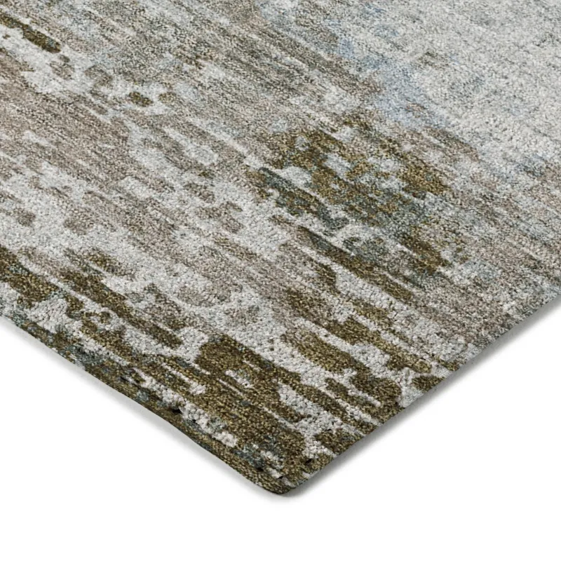 Luxury Washable Indoor/Outdoor Kochi Mocha 2\'3\" x 7\'6\" Runner Rug
