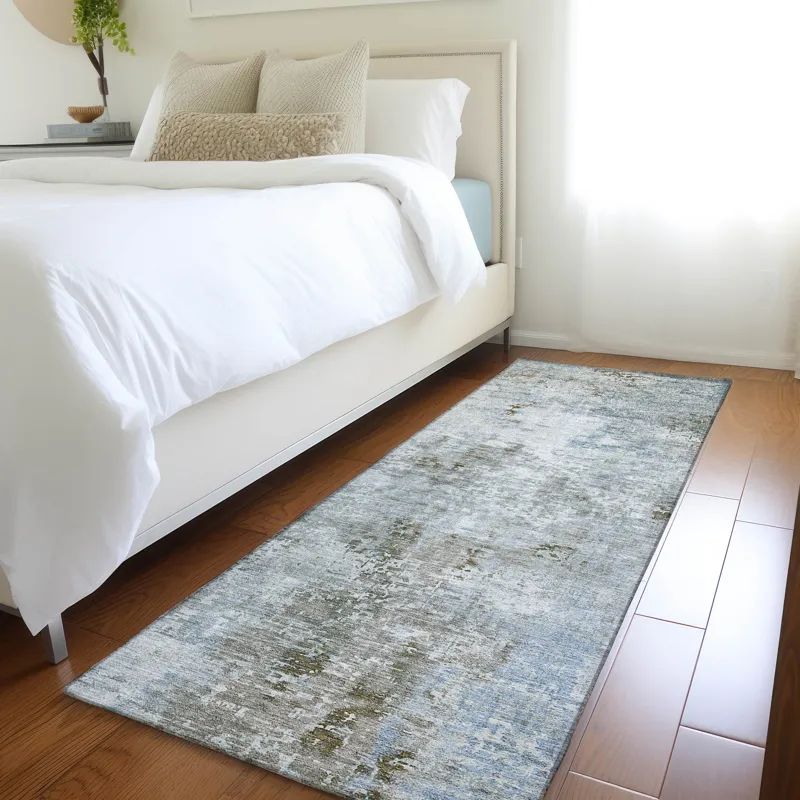 Luxury Washable Indoor/Outdoor Kochi Mocha 2\'3\" x 7\'6\" Runner Rug